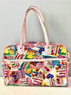 Retro Summer Vibes Fun Candy Fruit Themed Totebag